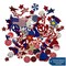 Patriotic Craft & Sewing Buttons – 50 Piece Red White & Blue Button Assortment